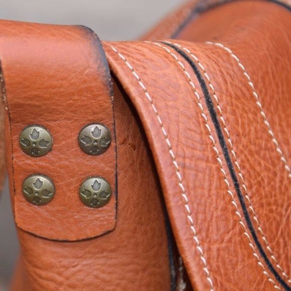 Patricia Nash Barcellona Tan Leather Saddle Bag - Picture 3 of 8